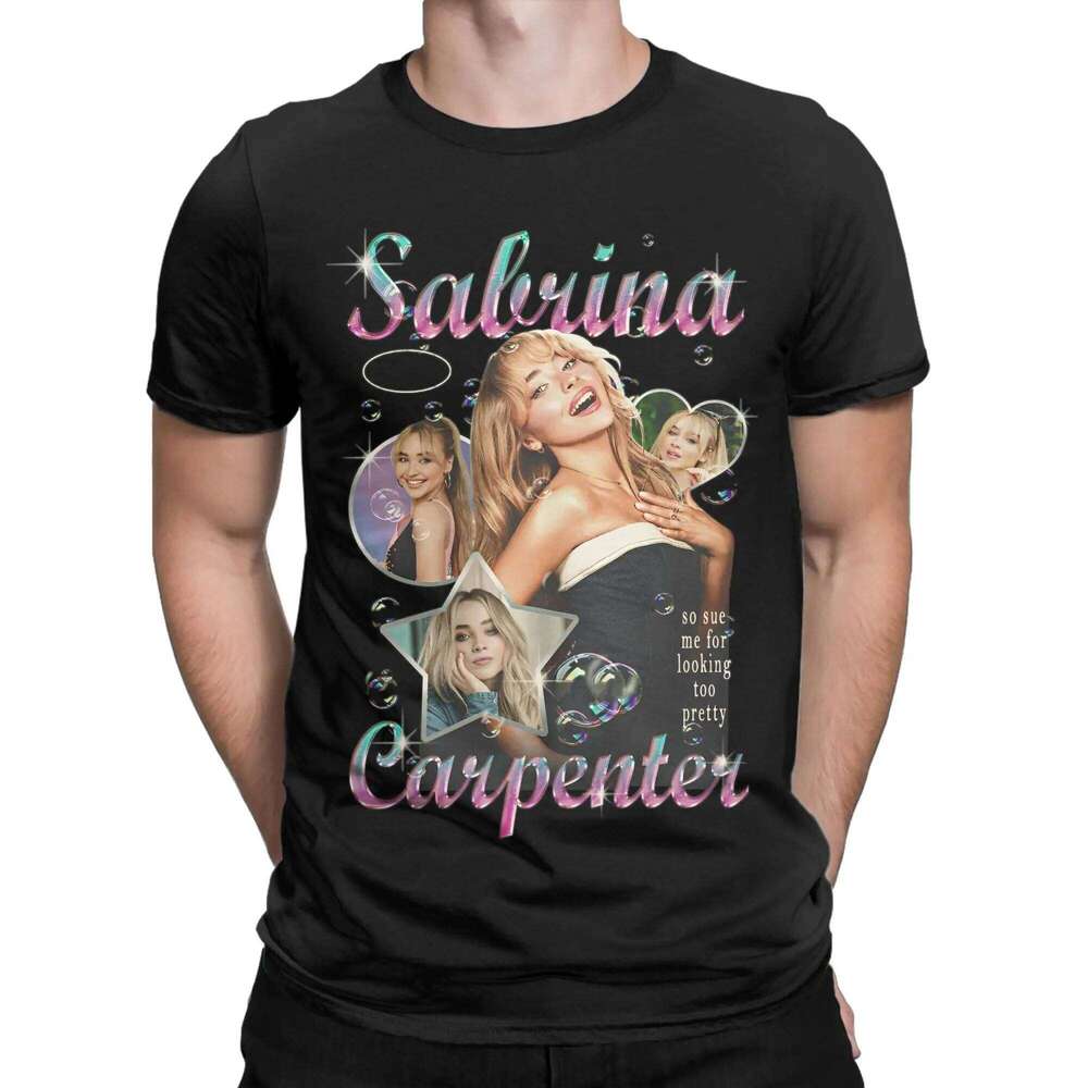 Men's Sabrina Carpenter T Shirts American singer Cotton Tops Funny Short Sleeve O Neck Tees Plus Size T-Shirt C260228 - view 3