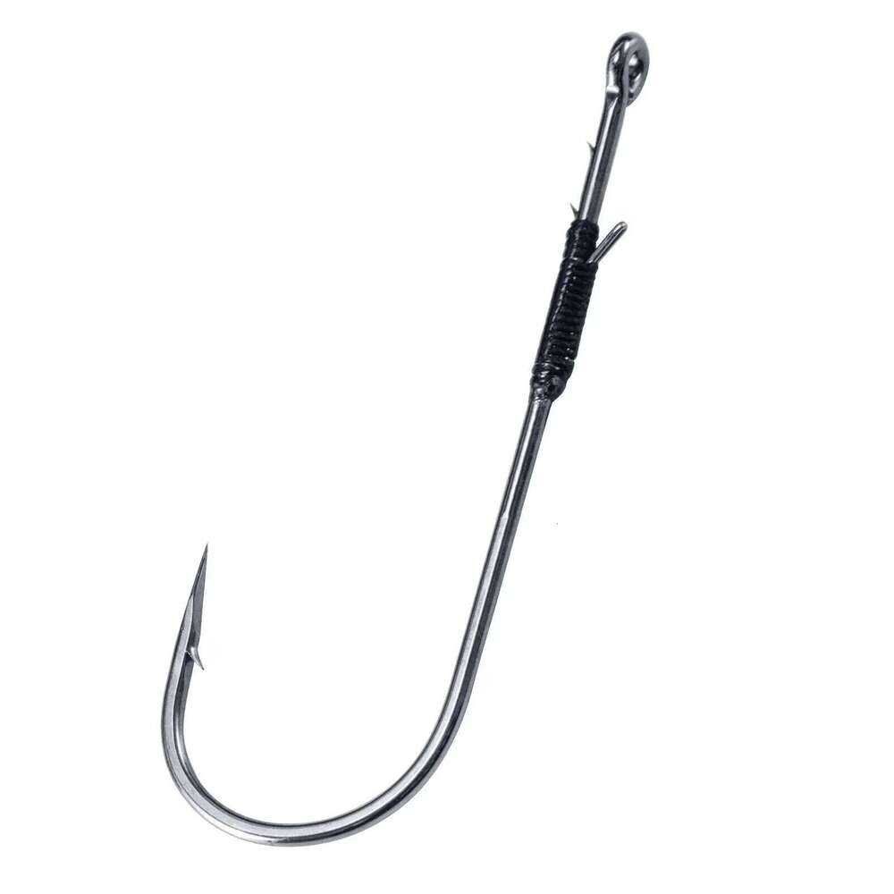 10pcs Flipping Hooks with Bait Holder Bass Fishing Long Shank Weedless for Soft Worm Texas Pitching Punch Shot Wacky Rig Z260228