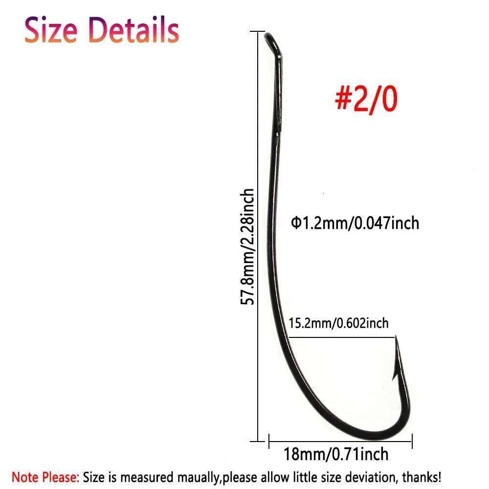 Bimoo 10pcs 2/0 High Carbon Steel Traditional Hook For Tying Wet Fly Streamers Salmon Trout Steel Z260228