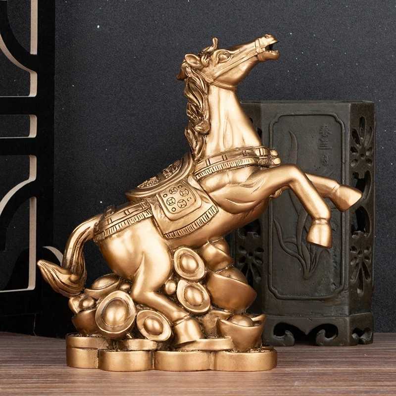 Horse Figurine Feng Shui Wealth Ornament for Office Desk Success & ProsperityT260228