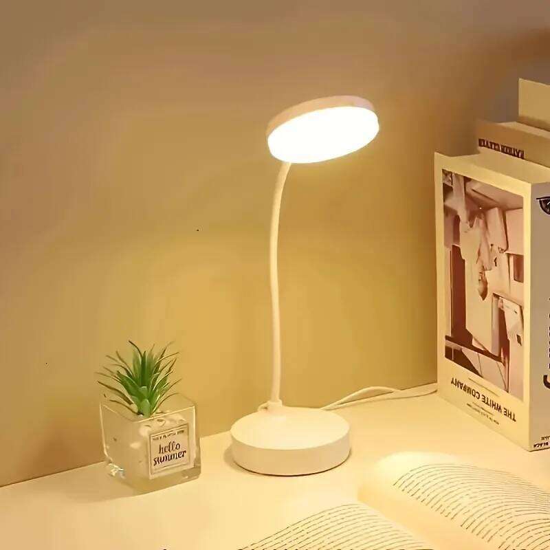 Flexible LED Desk Lamp with 3-Level Dimmer, USB Powered, Eye-Caring, Warm, White Light, Perfect for Home, Office, Reading, Study Z260227