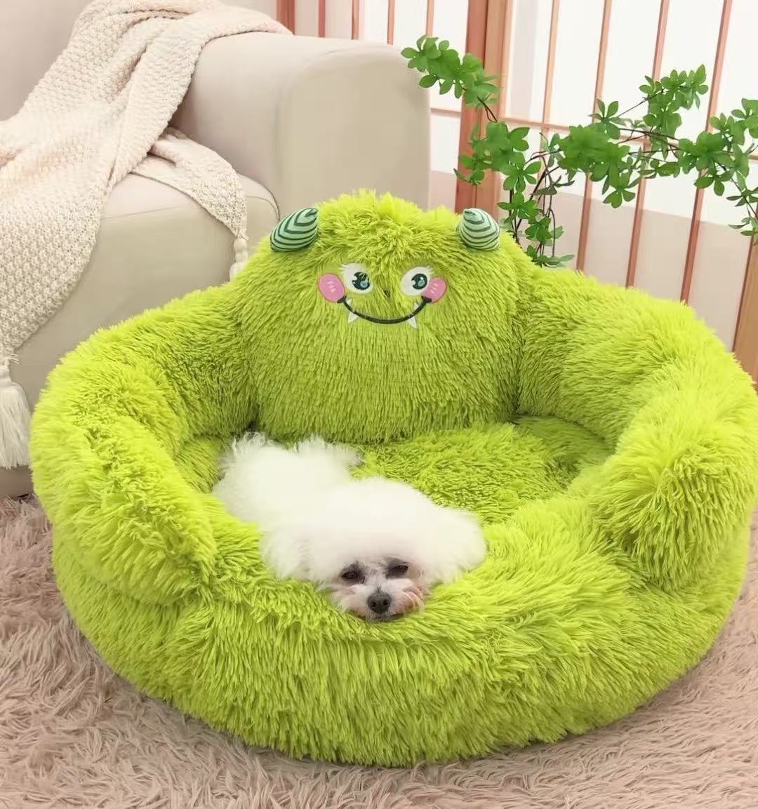 Dog bed, beanbag chair, small plush, thickened, suitable for all seasons, Corgi, cat, and warm in winter.