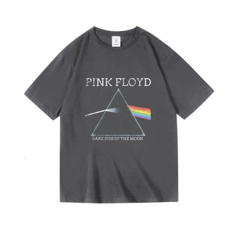 Dark Side of The Moon Album Art T-shirt Tops Vintage Men Women Oversized Cotton Clothes Hip Hop Unisex Tee Clothing C260228 - view 4