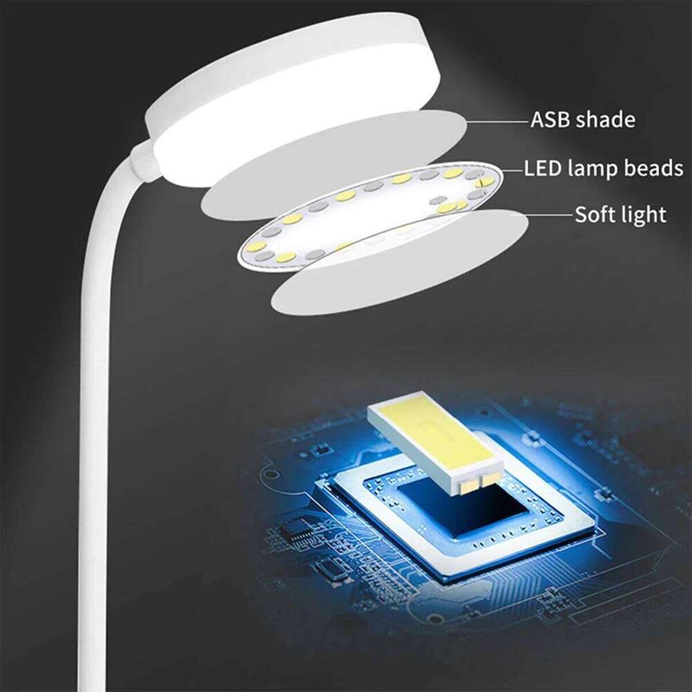 Table USB Plug Rechargeable Desk Bed Reading Book Night LED 3 Modes Dimming Eye Protection Light Bedside Lamp Z260227