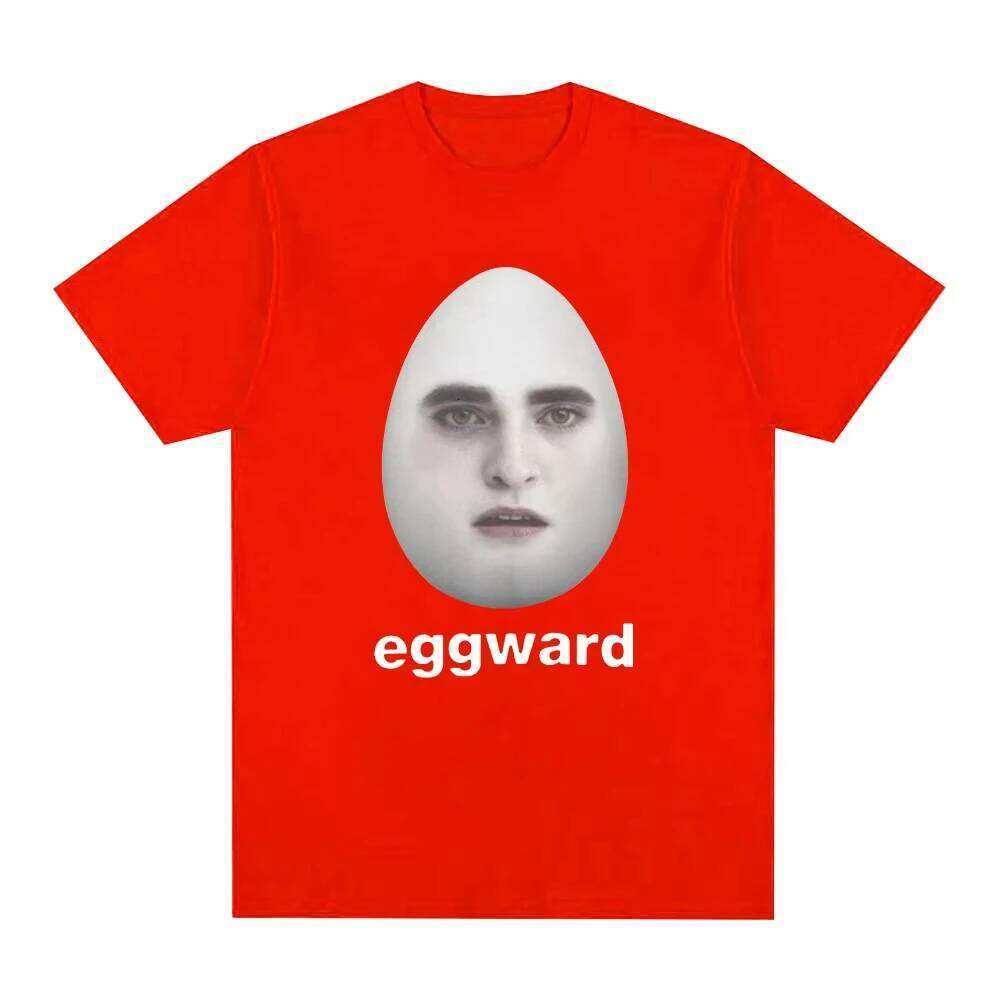 Twilight Eggward Funny Meme T Shirt Edward Cullen Parody Robert Pattinson Humor T-shirt Men's Women Cotton Short Sleeve T-shirts C260228 - view 6