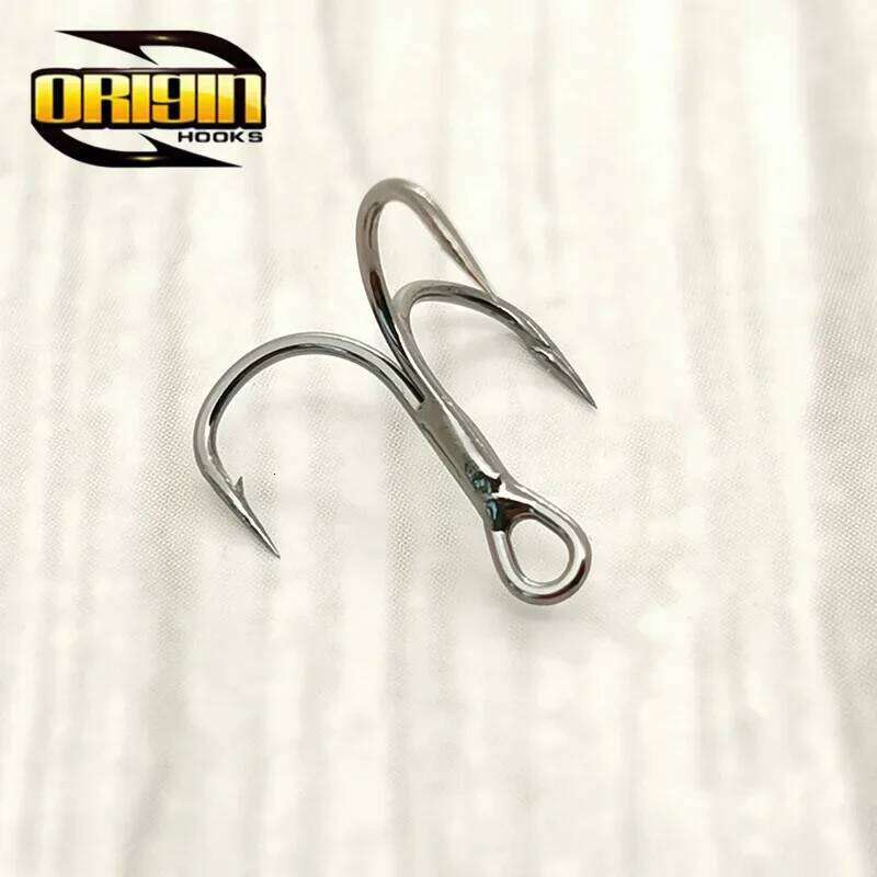 OUTKIT High Quality 5pcs/box 2xStrengthen Micro Small Origin Steel Alloy Sharp Lure Treble Hook 12-20# Fishing Tackle with Box Z260228
