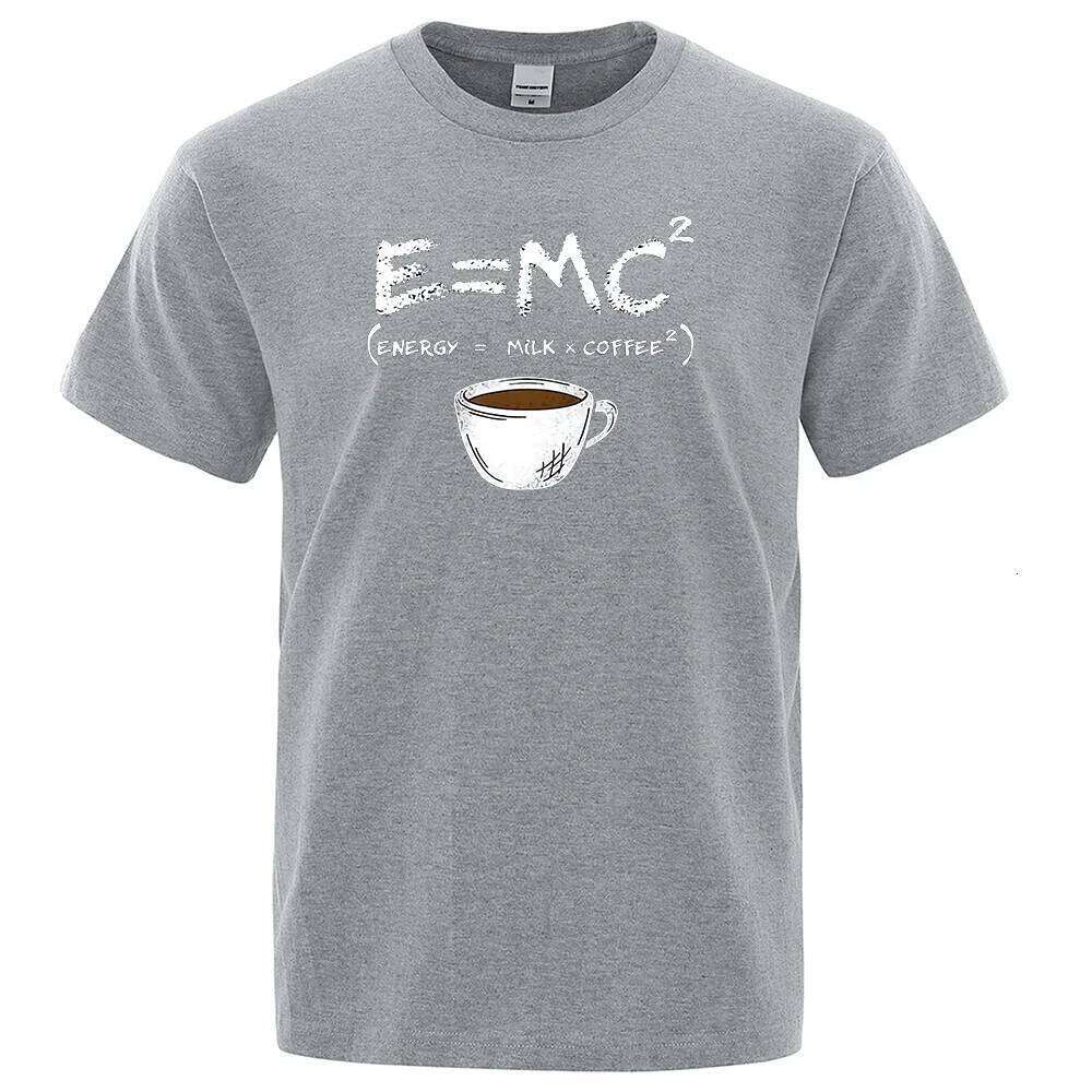 Energy=Milk+Coffee Printing Men Tshirt Casual Breathable Tshirts Funny Cotton Loose Tees Shirts Street Oversized T-Shirts Man C260228 - view 3