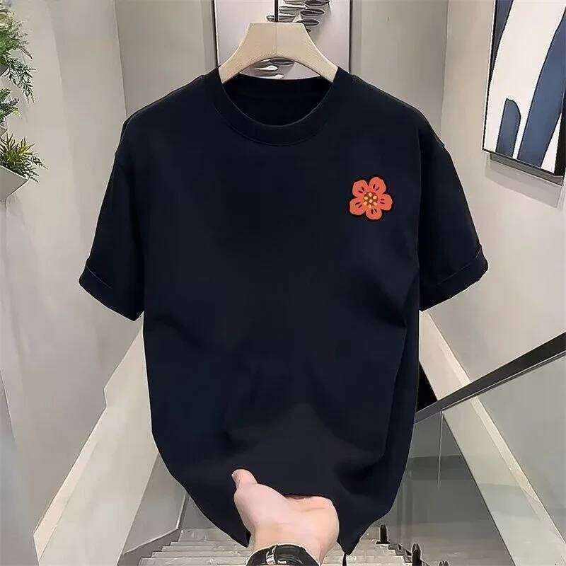 2025 Cartoon Flower T-Shirt Men Women Cotton Tees Short Sleeve Luxury Brand Streetwear Oversized Tops Men's T-shirt C260228 - view 5