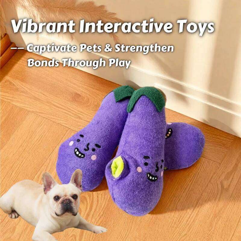 Pet Supplies Hide Find Squeaky Mushroom Chew Toy Hidden Treat Pockets Chew Resistant & Silicone Caps for Interactive Scent Driven Play