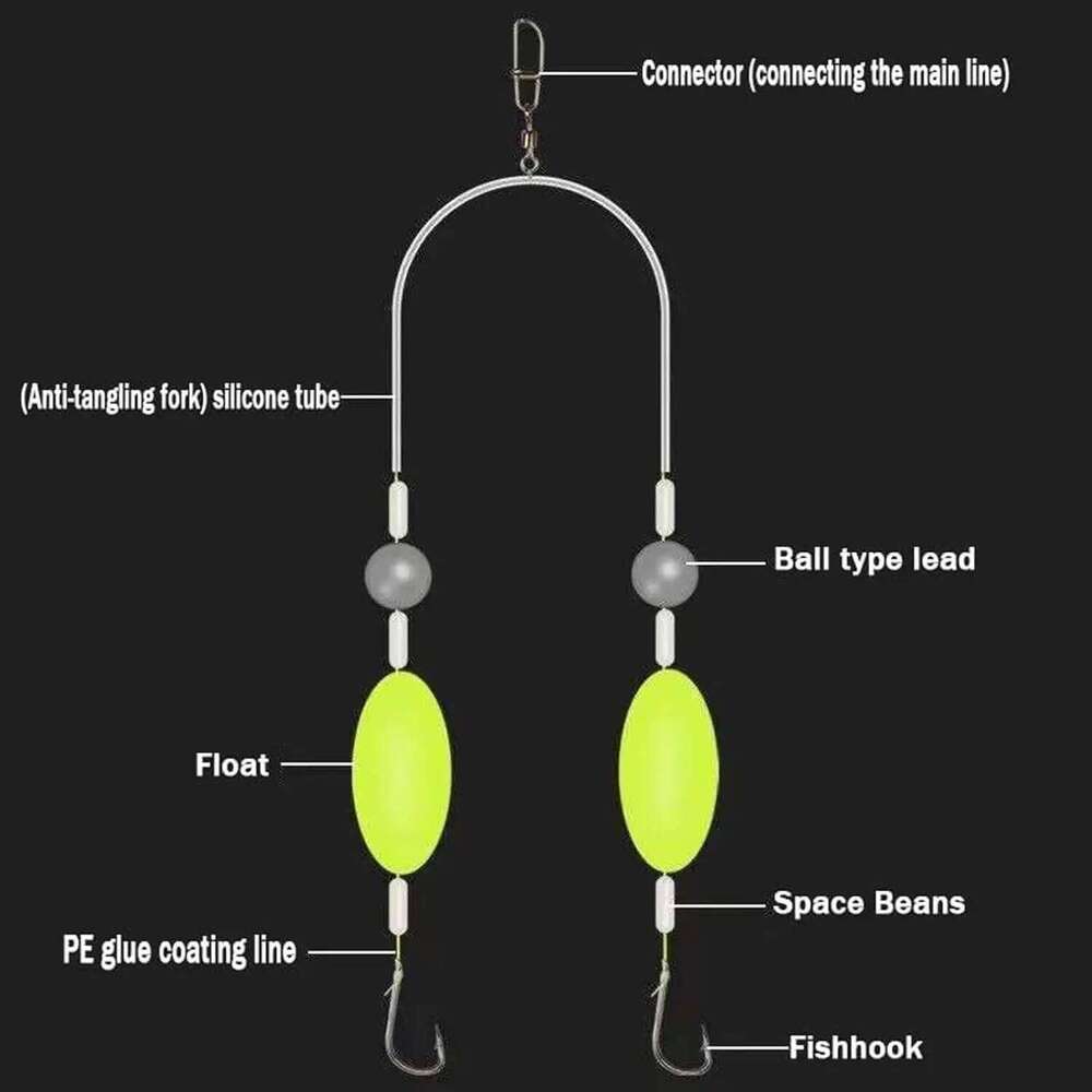5/10Pcs Reverse Fishing Off-Bottom Double Hook Rig Set: Ideal for European Carp Fishing, Bypass Weeds, Stones & Silt Z260228