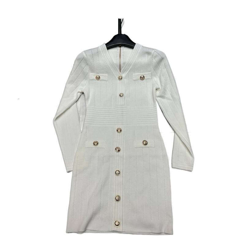 Designer's Sweet and Cute Clothes French Social Rich Lady a3 Luxury Street Style Knitted Dress for Women