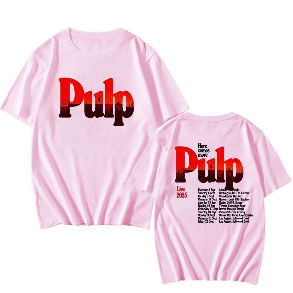 More 2025 Tour T-Shirt Black Pulp Rock Band Date Tshirts Summer Short Sleeve Cotton T Shirt for Male Hip Hop Grunge Men Tee C260228 - view 7