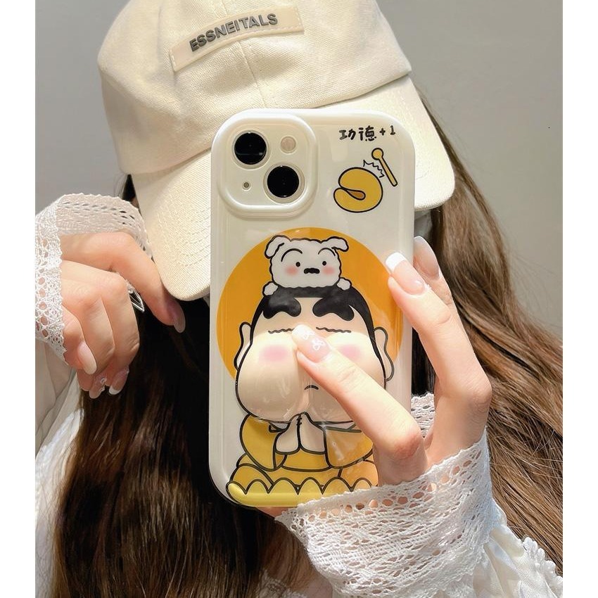 Crayon Shin-chan iPhone 15 Pro Max phone case 14 Apple 13 3D 12 face-squeezing 11