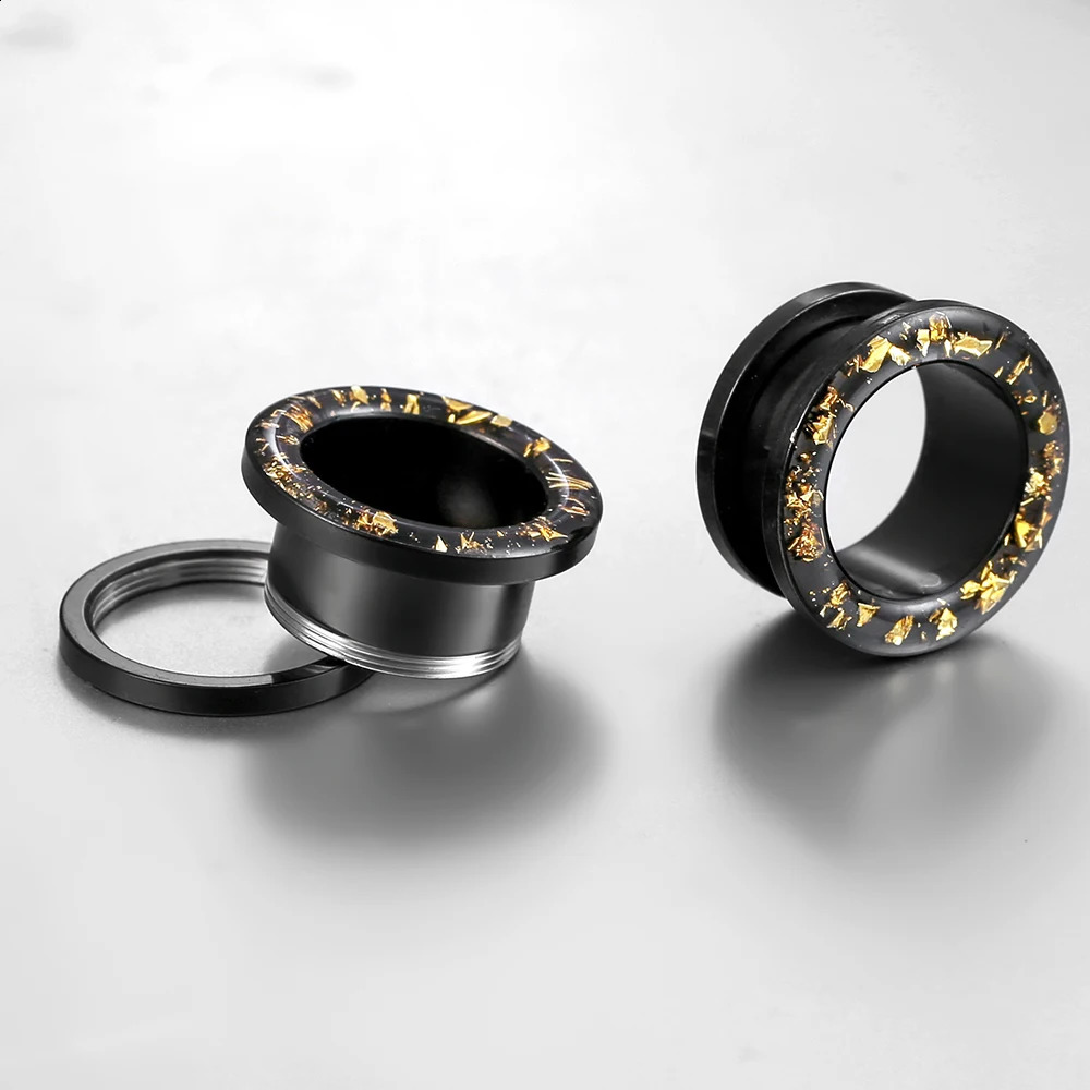Twolobes 2PCS ious Ear Gauges Plugs Tunnels 316 Stainless Steel Piercing Women Body Jewelry Expander Stretchers Arrival260528BJ - view 4