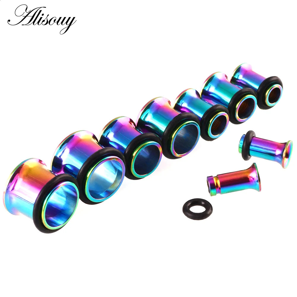 1pc 2mm-25mm Stainless Steel Ear Plugs Tunnels Rose Gold Color Screwed Earrings Expander Earlet Gauges Body Piercings Jewelry260528BJ - view 6