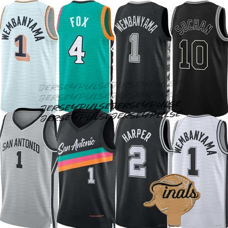 Victor Wembanyama SanAntonio Spur 2026 Finals Basketball Jersey Julian Champagnie Stephon Castle Devin Vassell De'Aaron Fox Harper Keldon Johnson