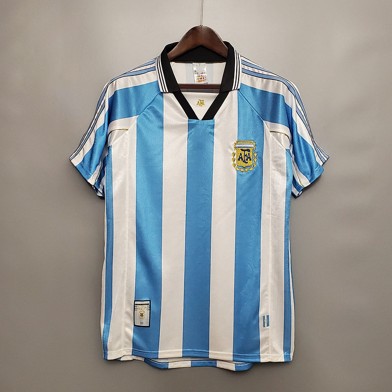 Argentina Retro Football Jerseys 1978/1986/1987/1996/1994/1998/2006/2014 Classic Retro Jersey, Customizable with Name & Number, Size S-2XL