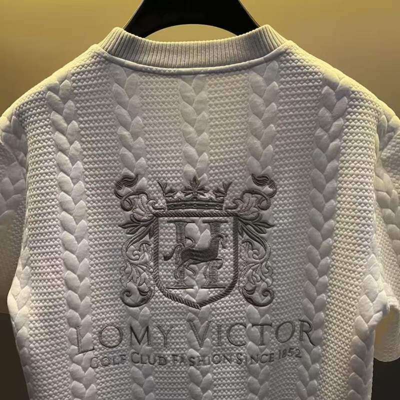Luxury Brand Designer Clothes European Style High-End Embroidered Short-Sleeve T-Shirt For Men, Trendy Brand, 2026 New Summer Thin High-End Half-Sleev