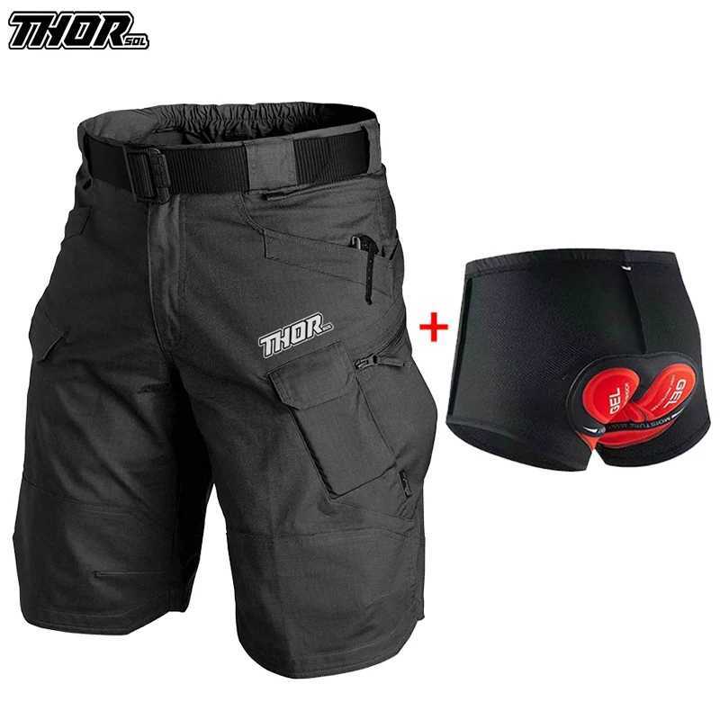 Downhill Men Shorts MTB THORSOL Cycling Cargo Shorts Road Riding Trousers Enduro Mountain Bike Bottoms CulottesZ260601