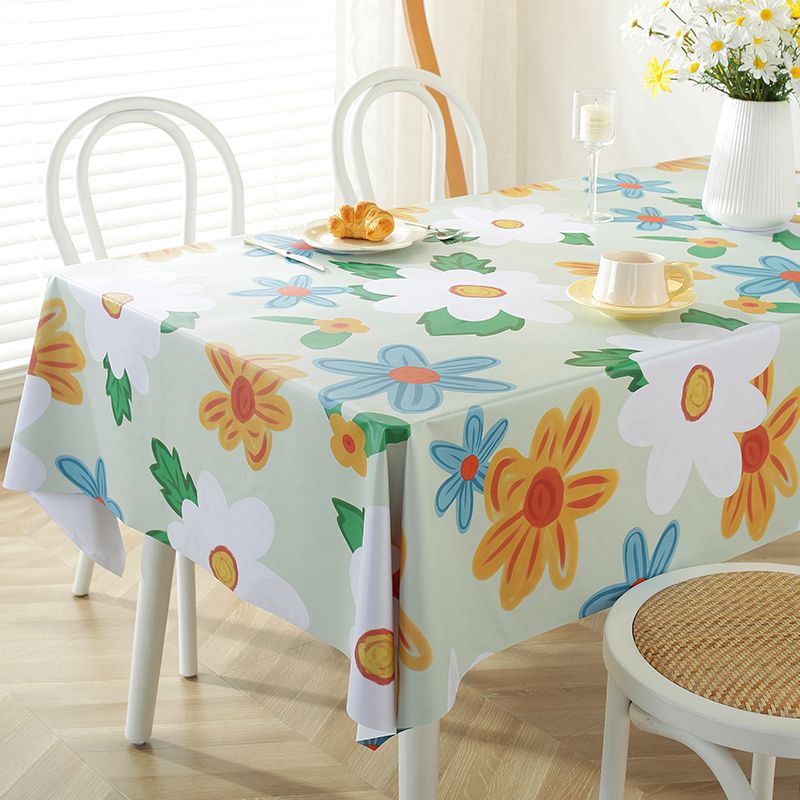 YL-38737 Custom PVC Tablecloth - Waterproof, Oil-proof, Heat-resistant, Wash-free. Suitable for dining tables, dormitories, desks, and coffee tables.