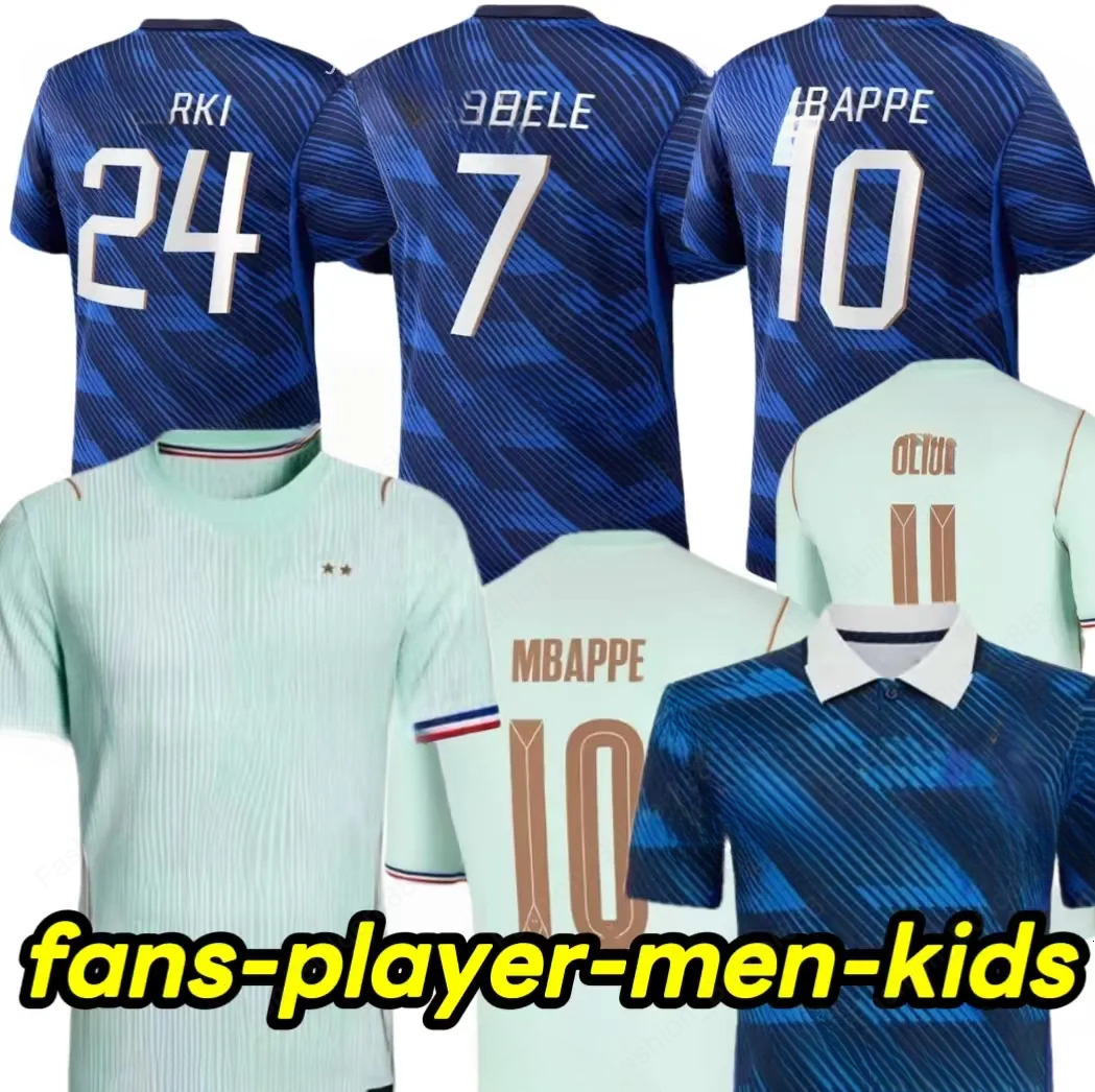 2026 World Cup French Jersey MBAPPE Home DEMBELE COMAN SALIBA KANTE Maillot De Foot Equipe Maillots GRIEZMANN Kids Men Women Fans Player Football Shir