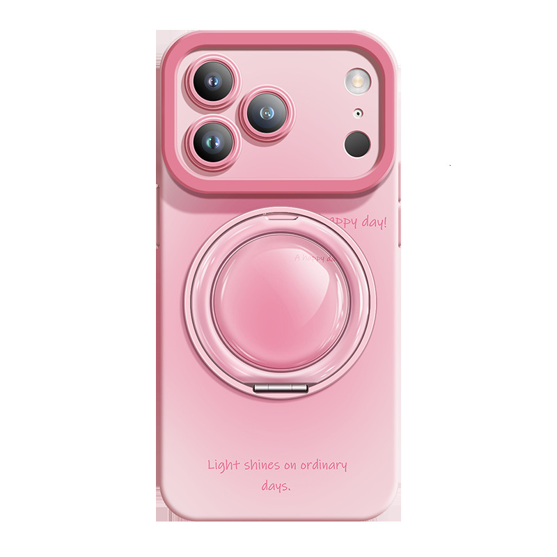 Suitable for Apple 17 phone case, stylish and simple new model iPhone 16 Pro Max silicone soft case with 15-degree rotating stand