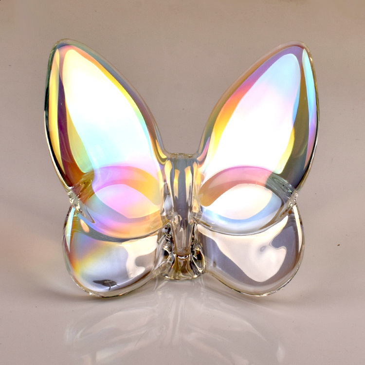 Colored Glaze Crystal Butterfly Ornaments Home Decoration Crafts Holiday Party Gifts Mariposas Decorativas Decors Room Aesthetic 240312