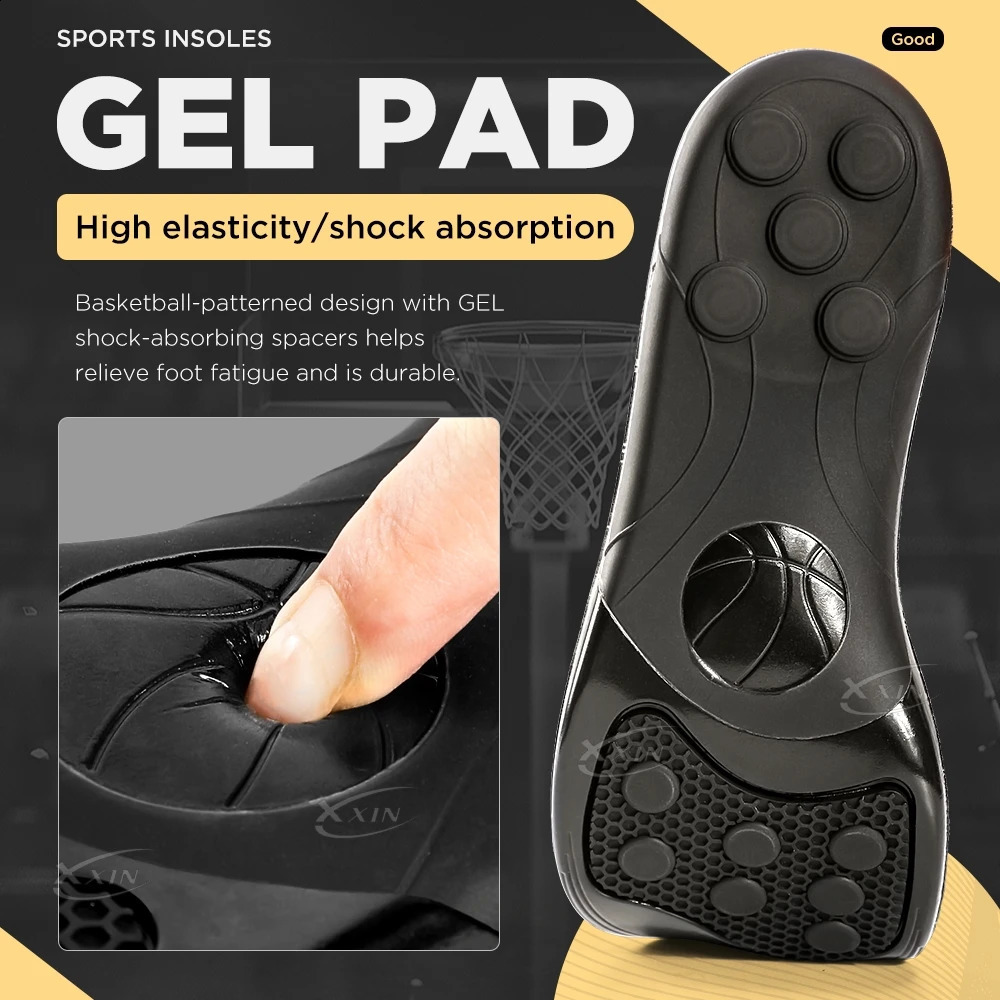 XxinSpring silicone Gel shoe Insole Pad Elastic sport shoes cushioning insoles for basketball size 35-46 260625 - view 5