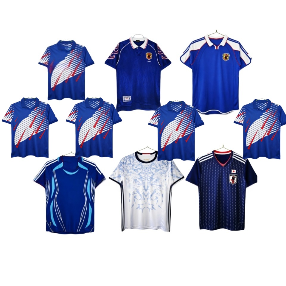 Japans Retro soccer jerseys 1994/1998/2000/2006 Classic Retro Men's Football Jersey, Customizable with Name & Number, Size S-2XL