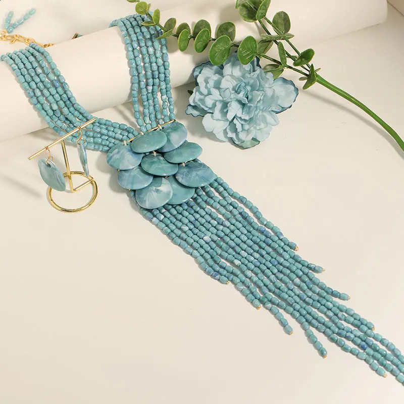Statement Bohemian style Multi-layered Tassel Necklace Handmade for Women Girl Trendy Vintage Wedding Party Jewelry 260601 - view 7