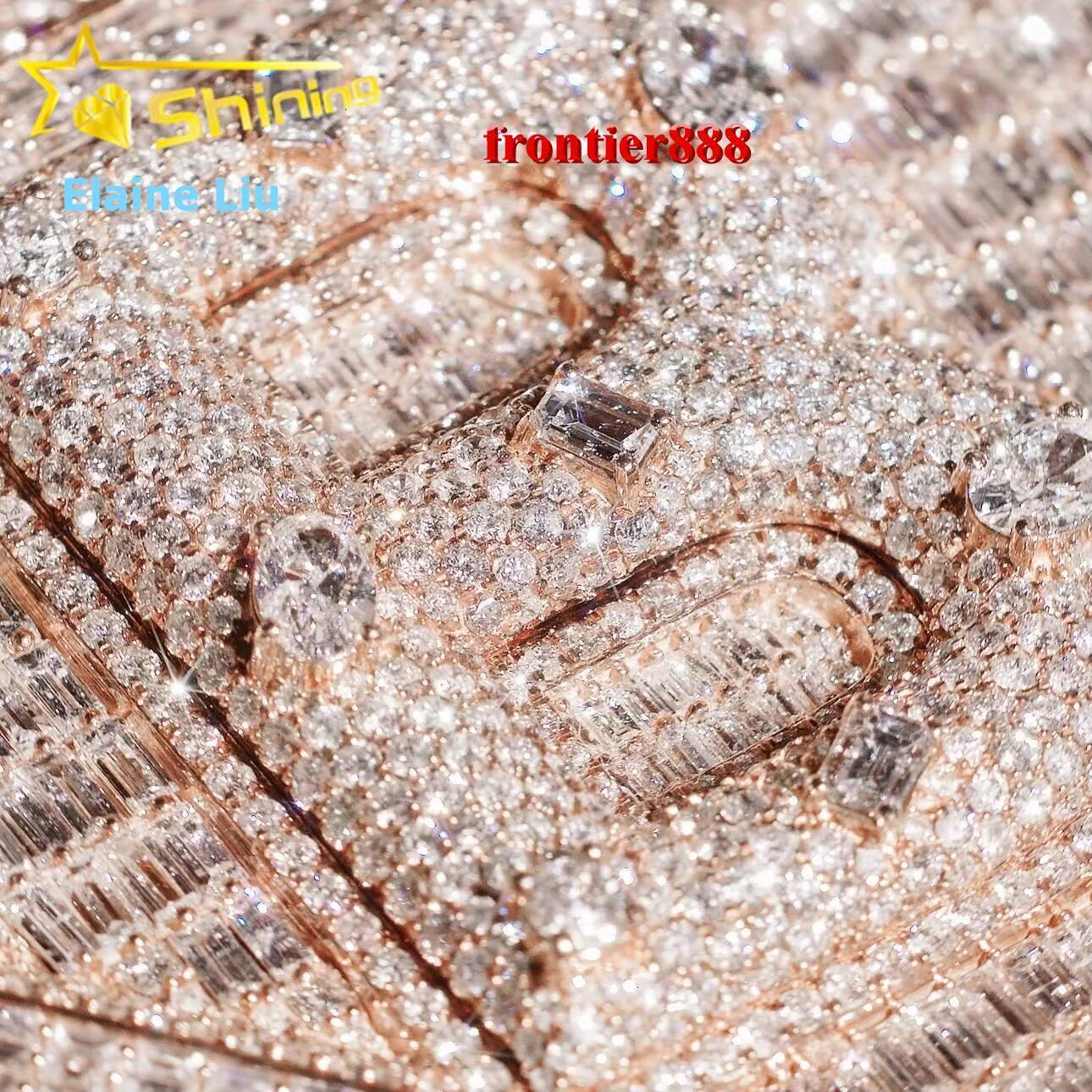Sterling Silver 925 Iced Out Hip Hop Jewelry Pendant VVS Moissanite Diamond Pendant