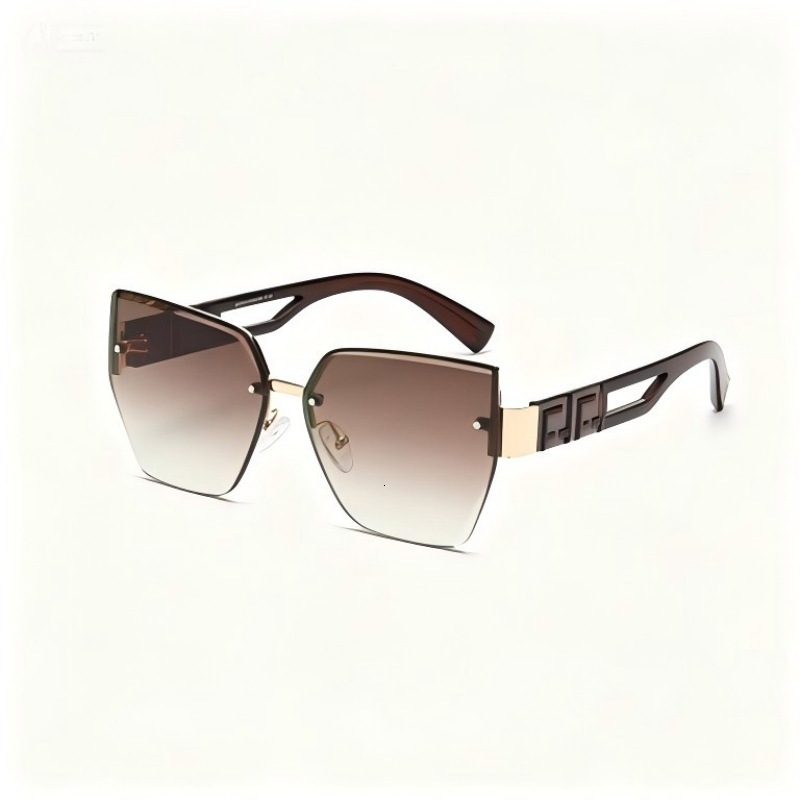 2026 New Fashion Designer Sunglasses Women's Trendy Half Frame Cut Edge Sunglasses Men's UV Resistant Luxury Sunglasses Essential For Outdoo