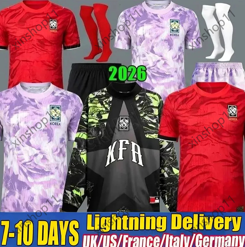 2026 World Cup South Korea soccer jerseys SON national team 26 27 H C HWANG HEECHAN KANGIN MINJAE football shirt men kids kit korea RED jersey Long Go