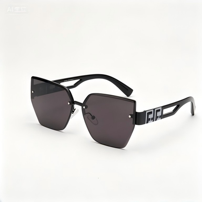 2026 New Fashion Designer Sunglasses Women's Trendy Half Frame Cut Edge Sunglasses Men's UV Resistant Luxury Sunglasses Essential For Outdoo