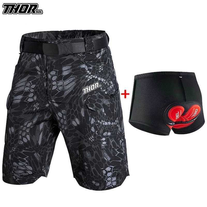 Downhill Men Shorts MTB THORSOL Cycling Cargo Shorts Road Riding Trousers Enduro Mountain Bike Bottoms CulottesZ260601