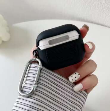 Sweet Pink Small Flower Grid Pattern Splicing With Hook Earphone Case Cover for AirPods 1 or 4 2 Pro 3 26Y0309