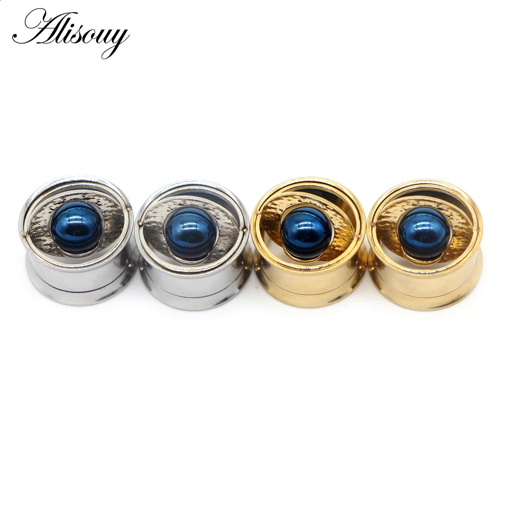 Alisouy 2pcs Heart Multiple Styles Screw Ear Flesh Tunnel Plugs Retro Flower Orelha Gagues Ear Expander Piercing Body Jewelry260528BJ - view 5