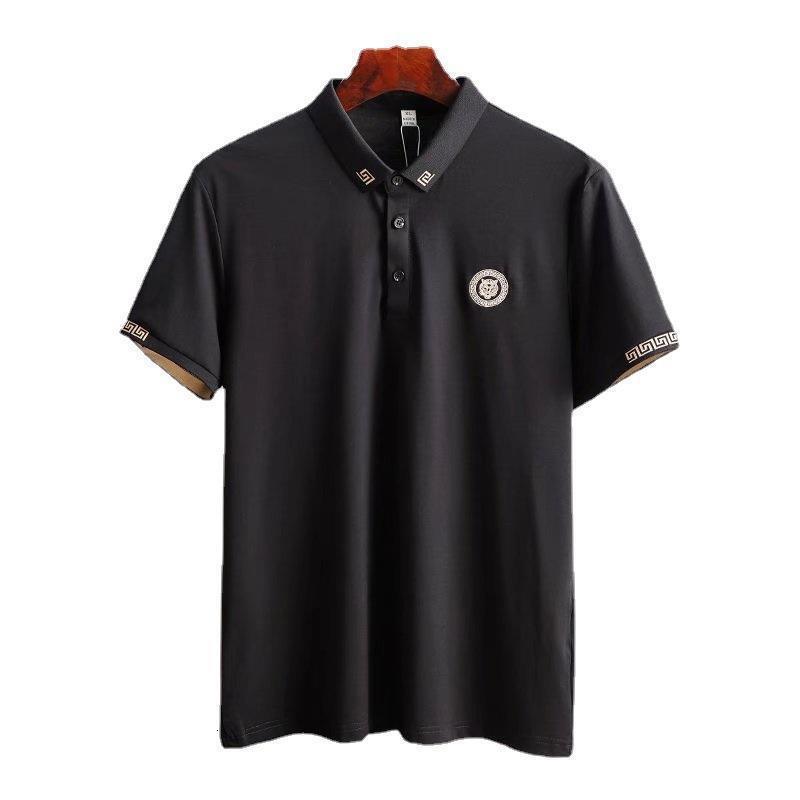 Designer Luxury Brand Essential Loose Plus Men's Short Sleeved T-shirt Trendy Street Casual Business Embroidery Lapel Polo Shirt Top Slim Fit Ver