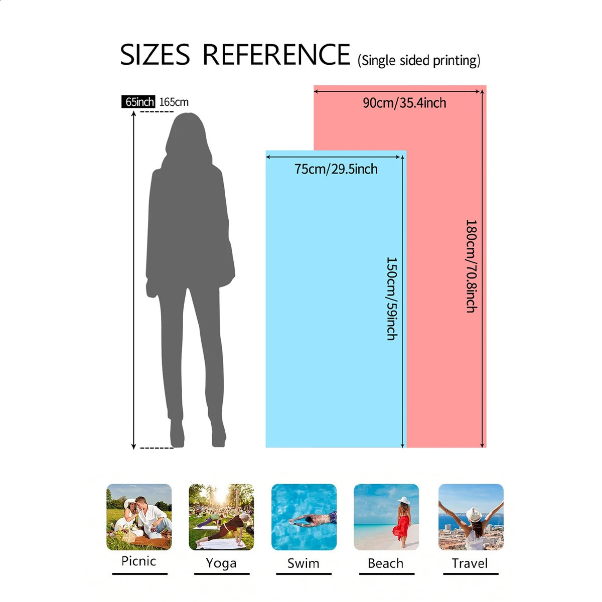 1pc fashionable colorful striped large beach towel quick drying absorbent swimming beach towel available in multiple colors 260622 - view 3