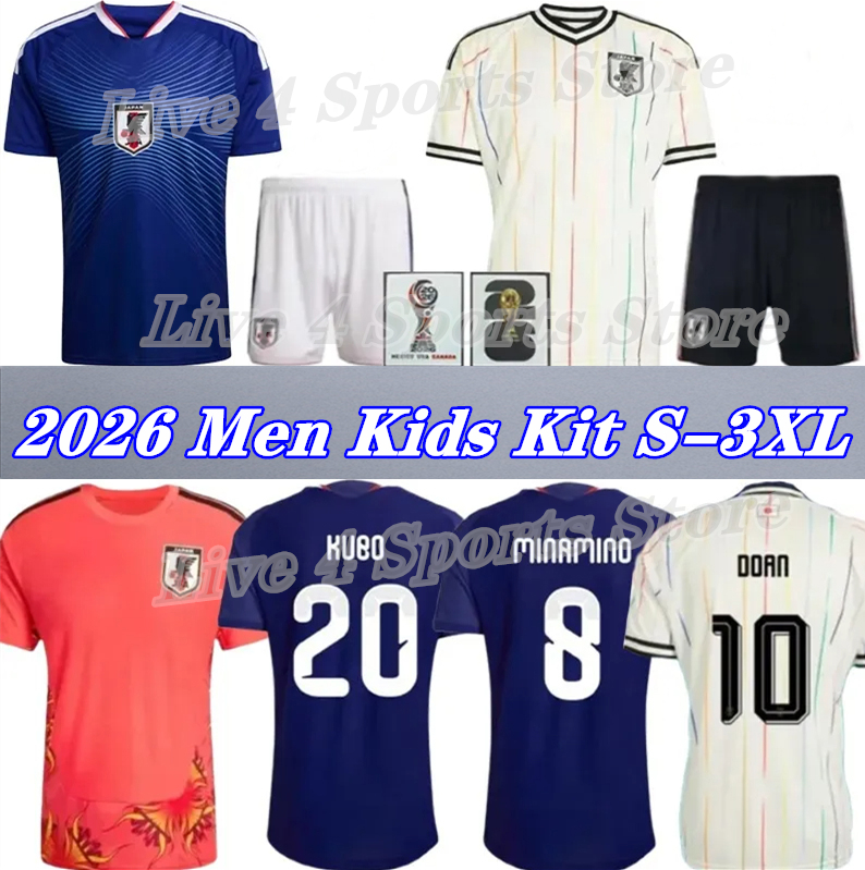 Japan World Cup 2026 Soccer Jerseys KUBO MITOMA SUGAWARA DOAN DAIZEN TANIGUCHI MINAMINO AYASE Maeda Japanese national football Shirt men kids kits Uniform