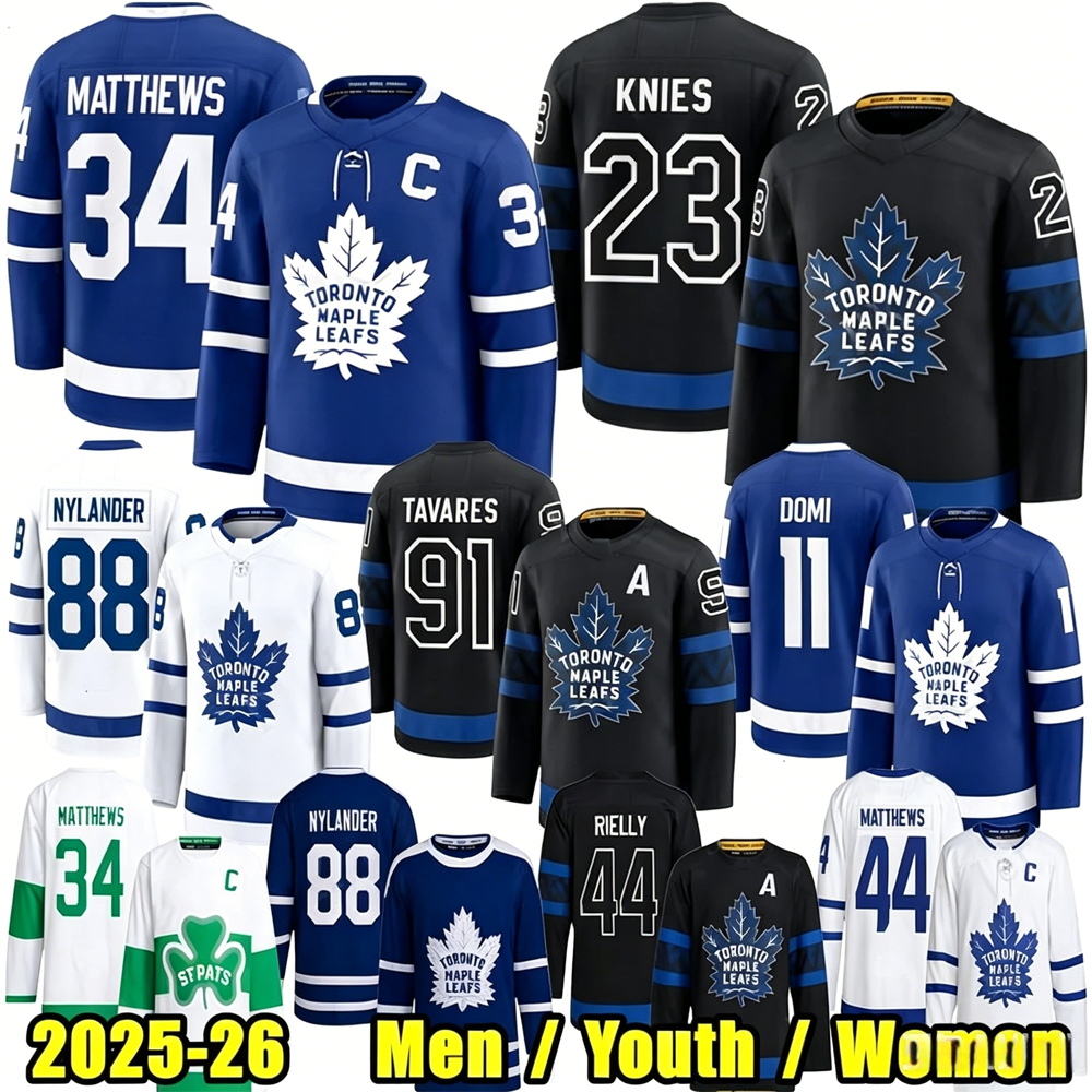 #34 AustonS MatthewsS torontoS Hockey Jersey William Nylander Matthew Knies John Tavaress Easton Cowan maple leafs jersey Morgan Rielly Max Domi Roy Stolarz jersey2
