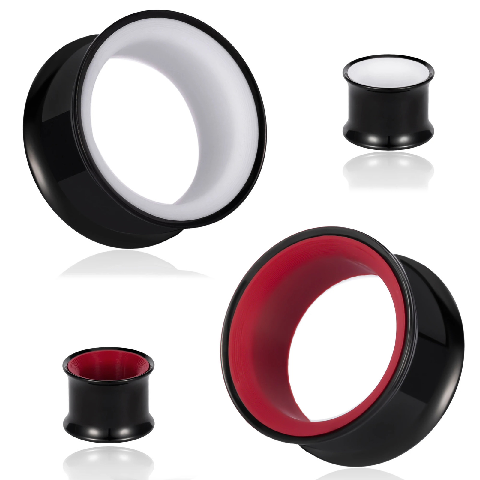 Vankula 2PCS Two-color Stainless Steel Horn Fit Body Ear Tunnels Piercing Body Jewelry Hypoallergenic Jewelry Women Gift260528BJ - view 4