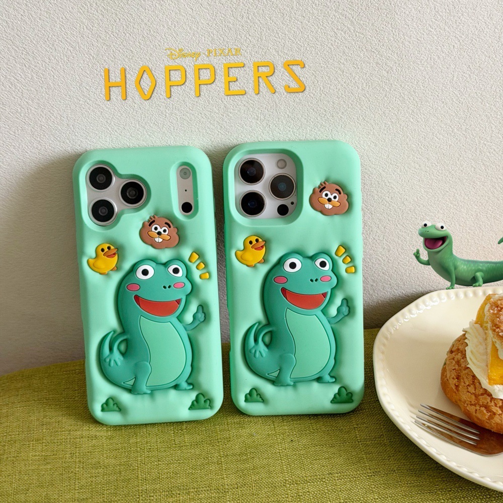 Cute Stress-Relief Lizard Phone Suitable Apple 17/16PRO, Cartoon Creative Case for iPhone 15/14P, Niche Design