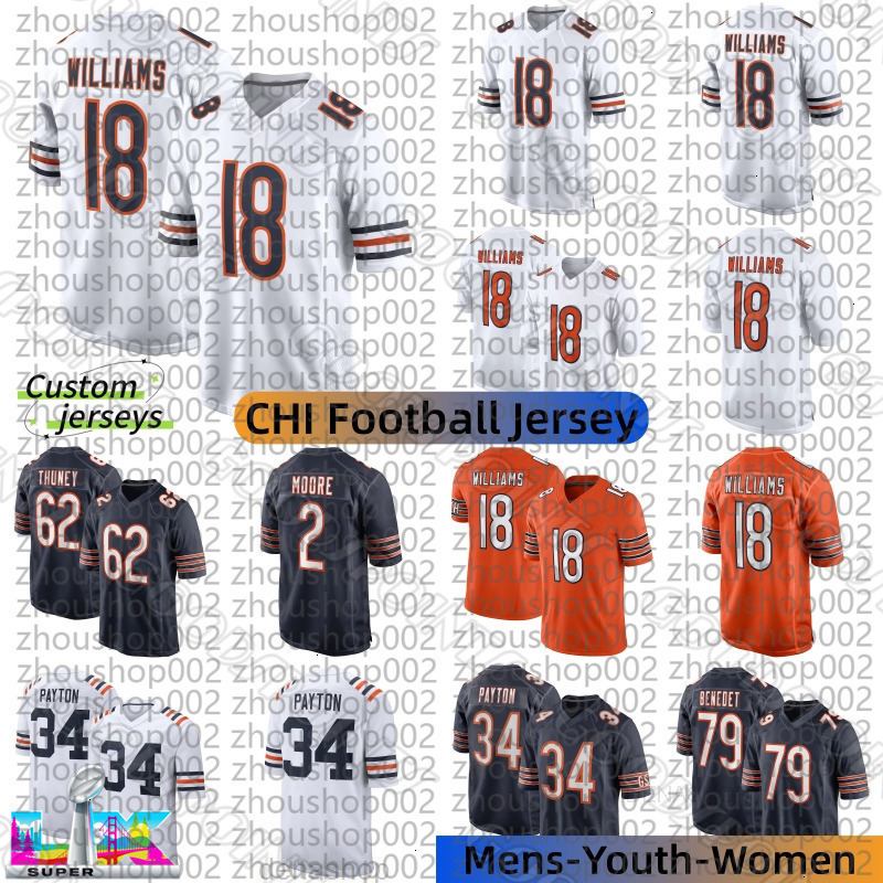 ChicagoS Bearss football jerseys Caleb Williams bearsjersey Monangai Colston Loveland Swift Walter Payton Burden III Dalman Thuney DJ Moore Odunze Dit