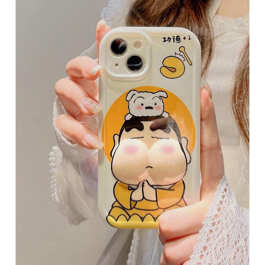 Crayon Shin-chan iPhone 15 Pro Max phone case 14 Apple 13 3D 12 face-squeezing 11