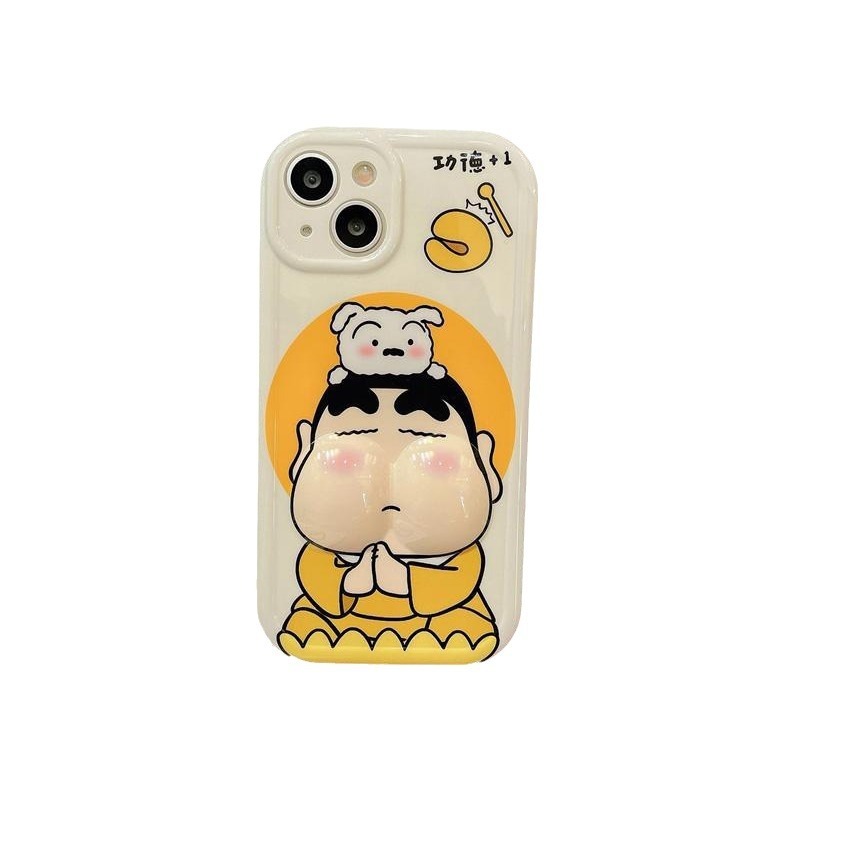 Crayon Shin-chan iPhone 15 Pro Max phone case 14 Apple 13 3D 12 face-squeezing 11