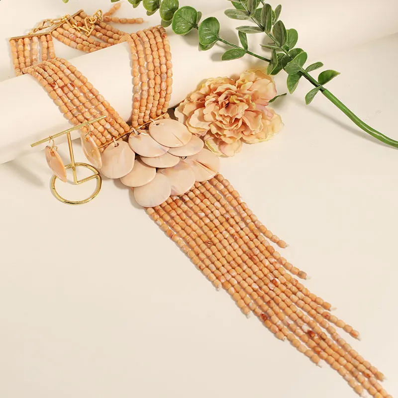 Statement Bohemian style Multi-layered Tassel Necklace Handmade for Women Girl Trendy Vintage Wedding Party Jewelry 260601 - view 4