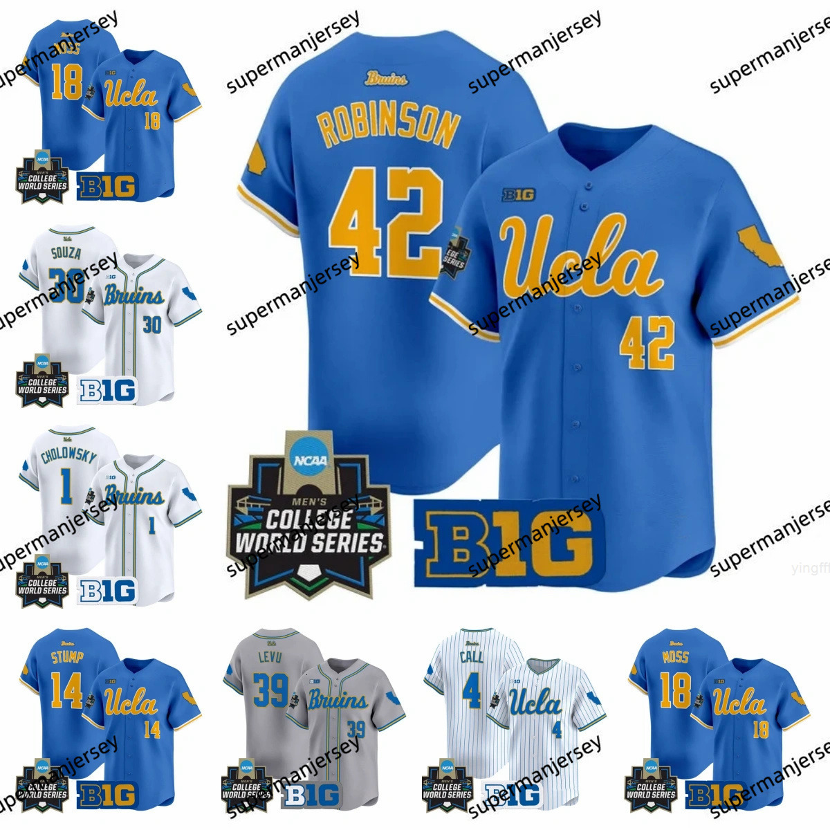 2025 World Series UCLA Bruins baseball jersey men women youth