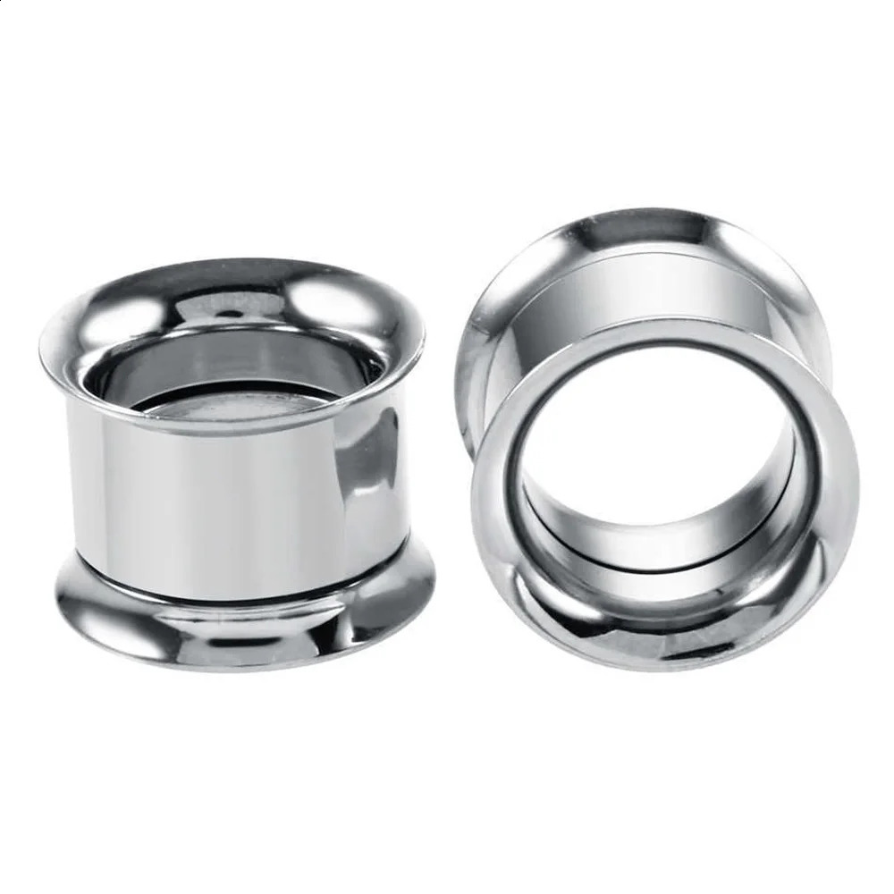 1 Pair/12 Pairs Set Stainless Steel Internal Threaded Ear Plugs Mix Sizes Tunnels Flesh Earring Gauges Hollow Piercings 2-20mm260528BJ - view 6