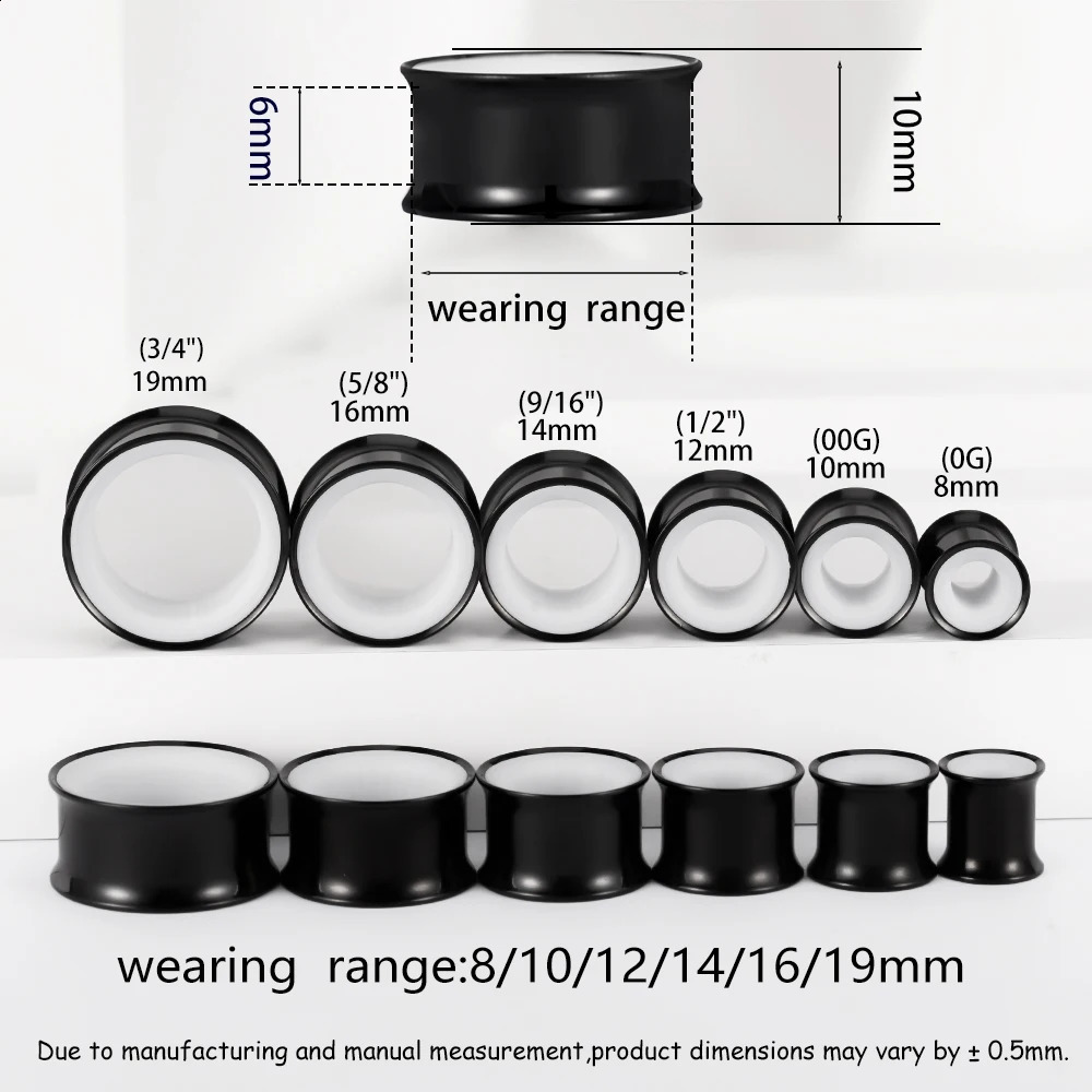 Vankula 2PCS Two-color Stainless Steel Horn Fit Body Ear Tunnels Piercing Body Jewelry Hypoallergenic Jewelry Women Gift260528BJ - view 7